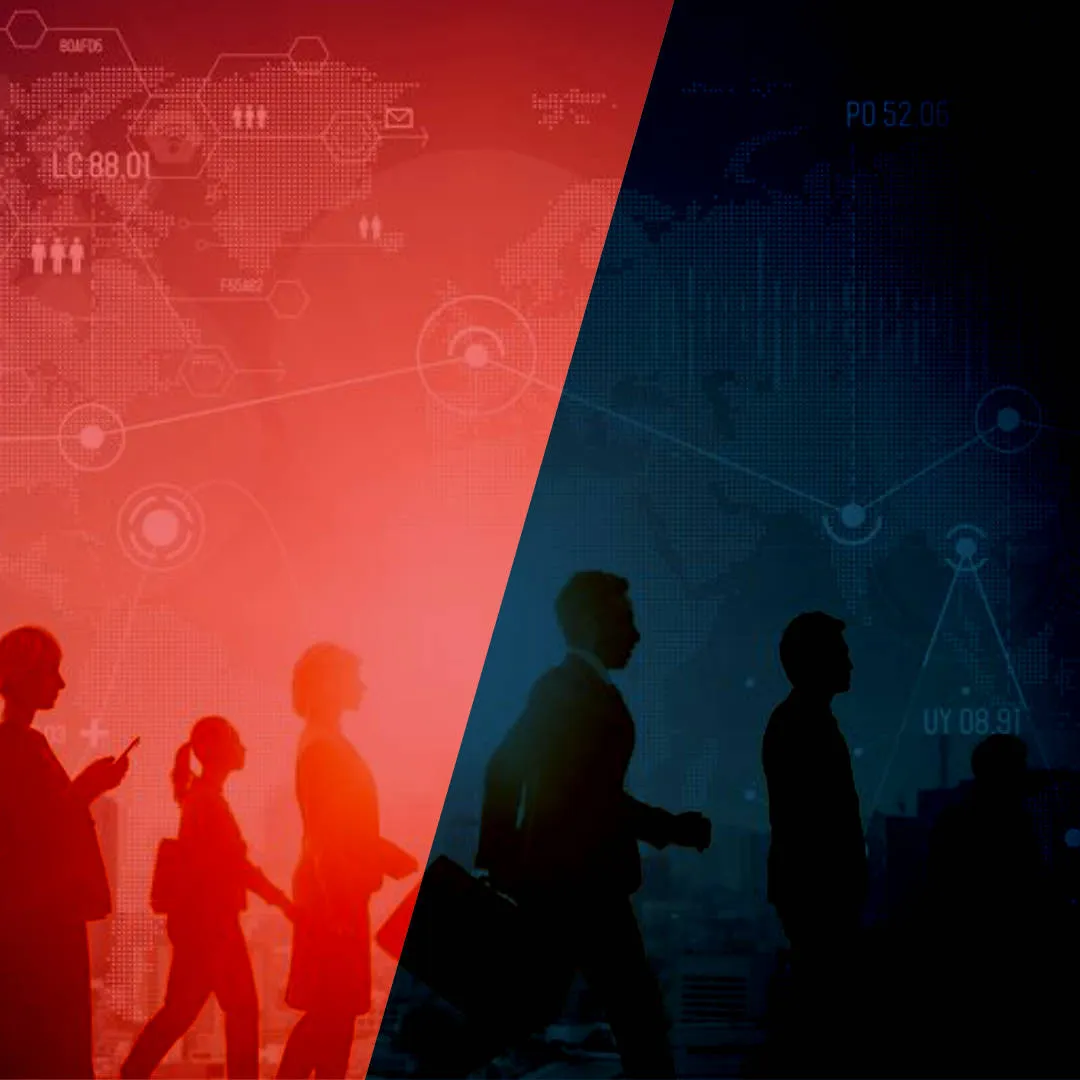 Rot-Blaues Hintergrundbild